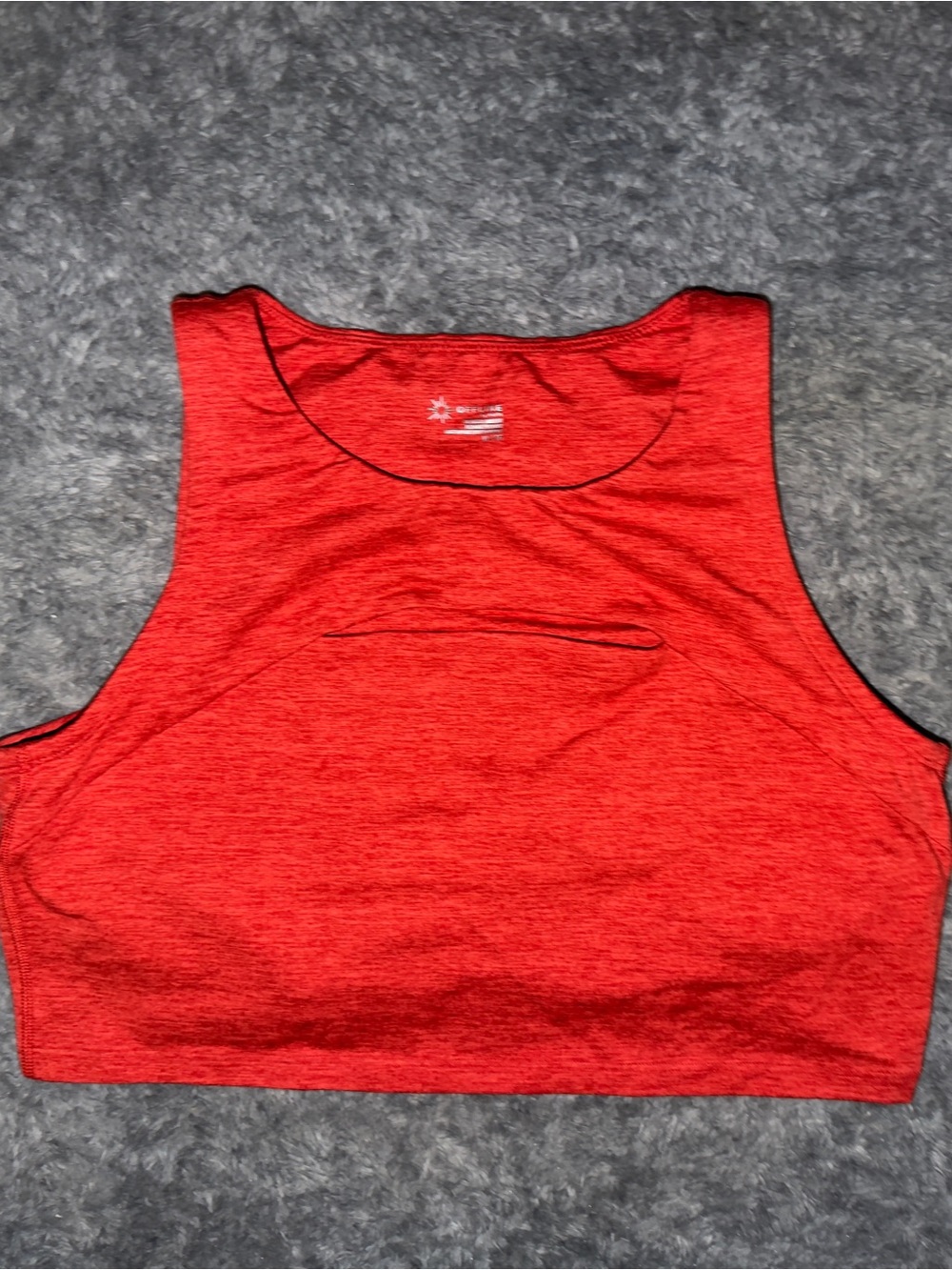 aerie Red High-Neck Crop Tank